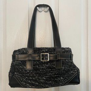 Nero Bianco Tweed Purse